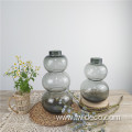 Grey tripled bubble glass vase Bubble Broste